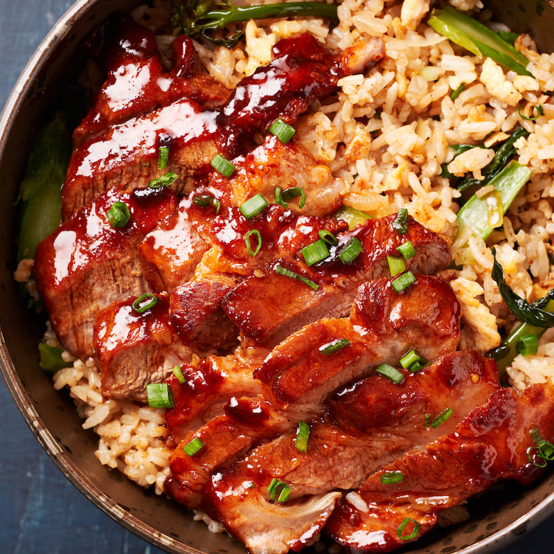 Main: Char Sui Pork with Fried Rice (GF, DF)