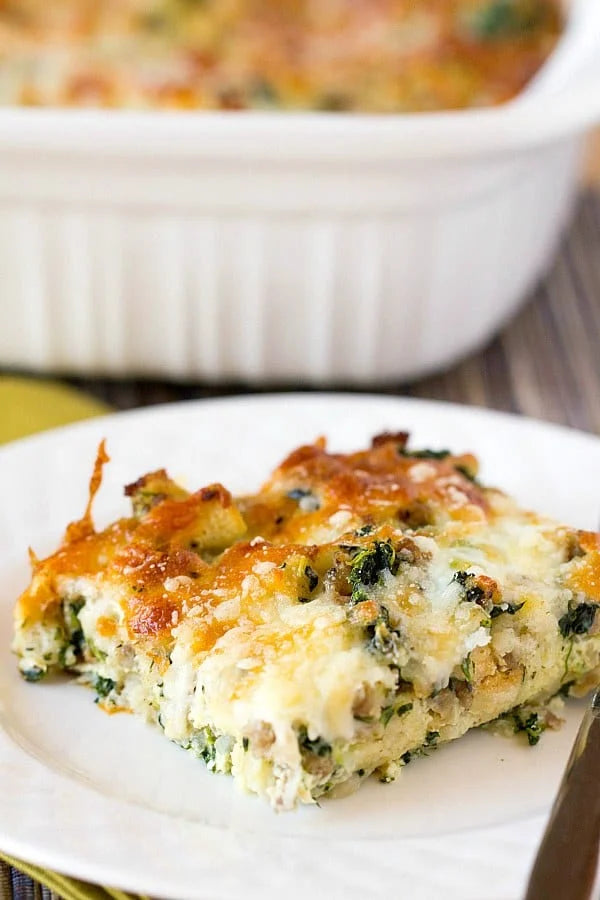 Main - Cheesy Spinach Terrine with Classic Potato Salad and Creamed Cabbage (gf, veg)