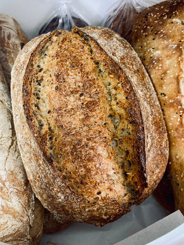 Skala Bread : Seeded Sourdough Bread Loaf SLICED