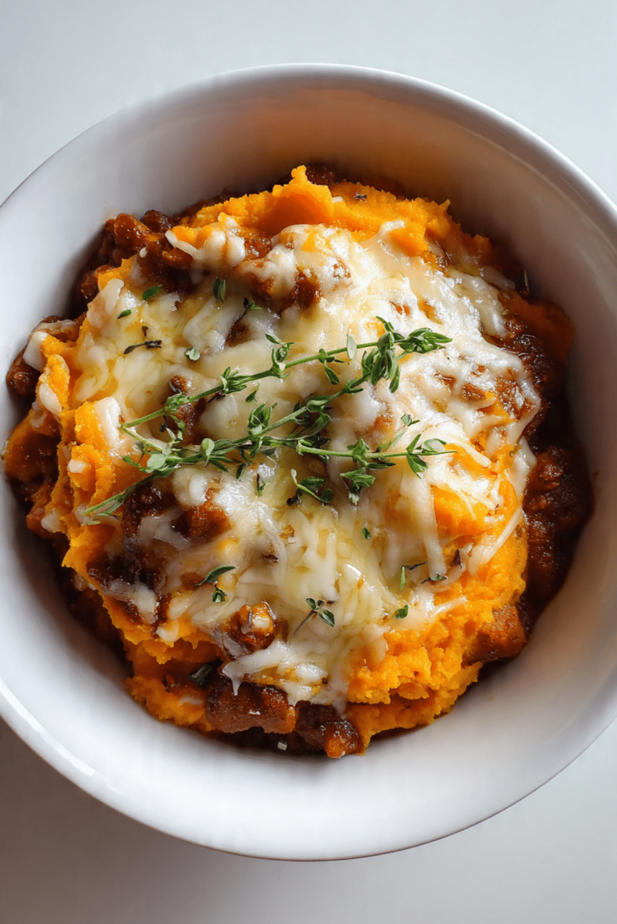 Main: Vegetarian Chilli with Sweet Potato Mash Topping (gf)