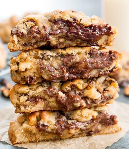 Sweet: White Chocolate and Brownie New York Style Gooey Cookies (BEST SERVED WARM)