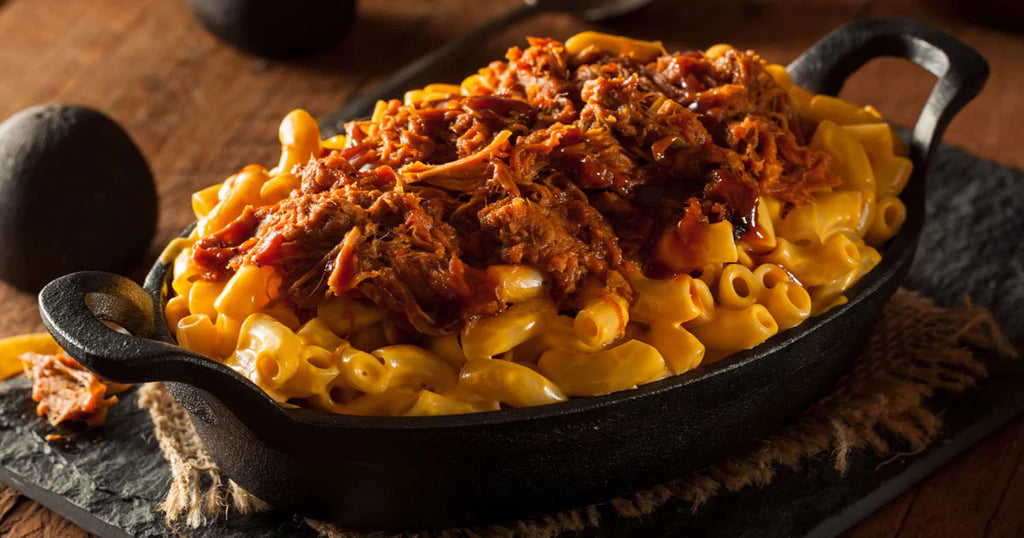 Main - Pulled Pork in BBQ Sauce and Mac and Cheese