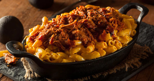 Main - Pulled Pork in BBQ Sauce and Mac and Cheese