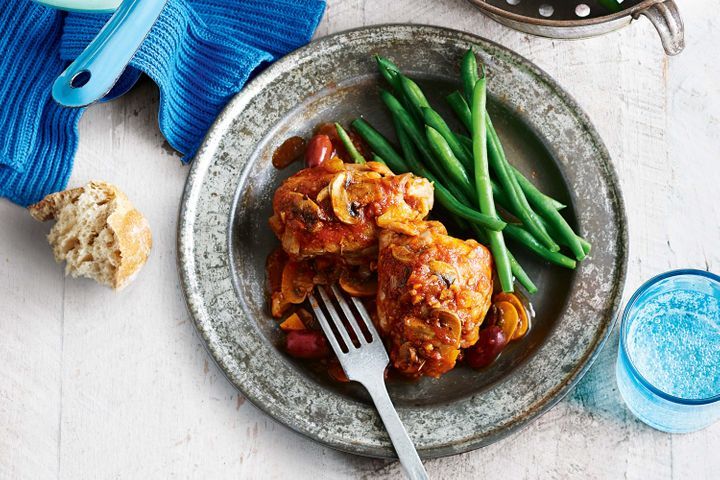 Main - Chicken Cacciatore with Crispy Polenta and Broccolini (gf)