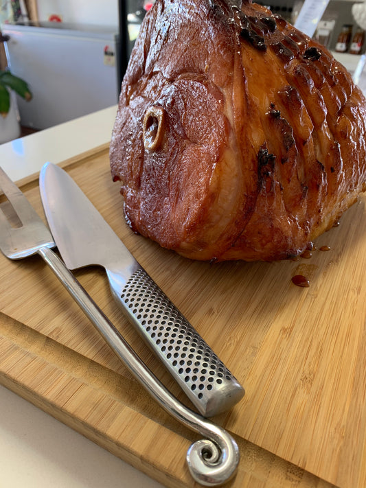 CHRISTMAS MENU - Slow Roasted Honey and Beer Baked on the Leg Ham