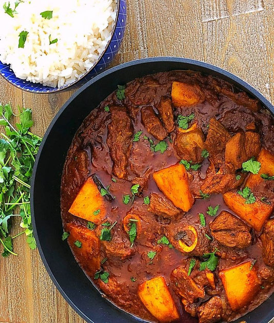 Curry: African Lamb Curry with Roasted Carrot (gf, df)