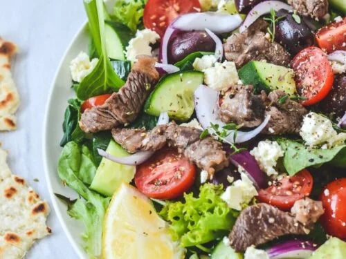Main - Souvlaki- Lamb Yiros Salad with Crispy Tortilla