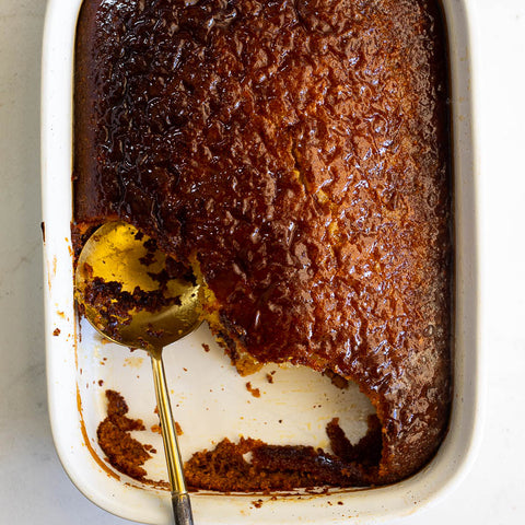 Sweet: South African Mulva Pudding with Chocolate Sauce