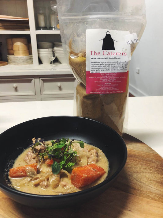 Curry: Yellow Pork Curry with Roasted Carrots (gf, df)