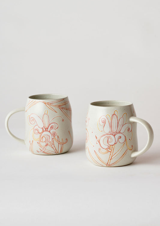Homeware: Angus and Celeste Everyday Mug Set Grevillea x 2