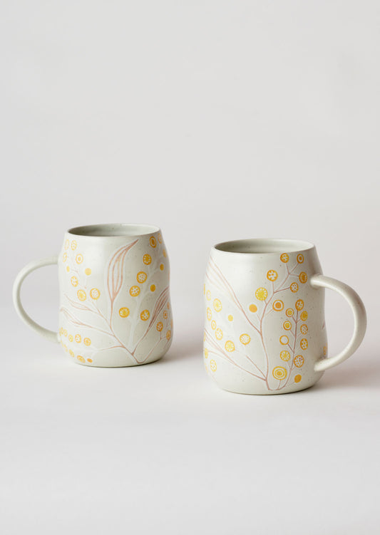 Homeware: Angus and Celeste Everyday Mug Set Wattle x 2