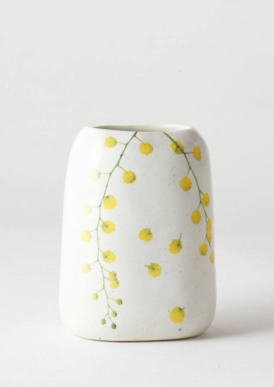 Homeware: Angus and Celeste Pebble Vase Wattle Sprigs